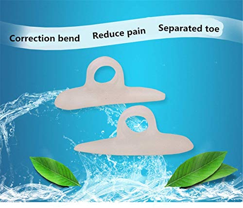 CAREOR 6 almohadillas de gel para dedos en martillo, corrector y enderezador de dedos para dedo del pie en martillo o curvado, almohadilla de apoyo de gel para la cresta derecha e izquierda