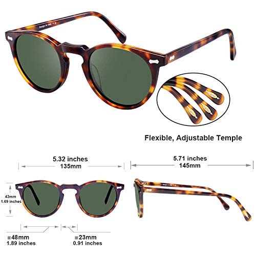 Carfia Vintage Polarizadas Gafas de Sol Mujer Hombre UV400 Protección para Viajes Conducir