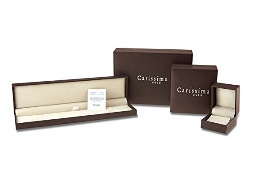 Carissima Gold 7.58.015Y - Pendientes de oro blanco (14k) con diamante con cierre de mariposa a presión