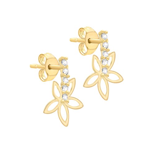 Carissima Gold Pendientes de mujer con oro amarillo de 9 quilates (375/1000), circonita