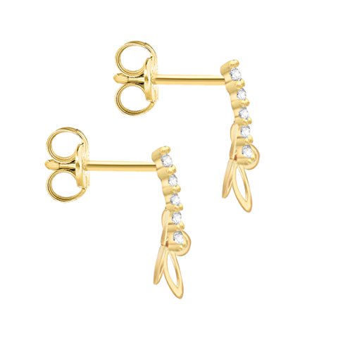 Carissima Gold Pendientes de mujer con oro amarillo de 9 quilates (375/1000), circonita