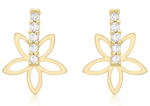 Carissima Gold Pendientes de mujer con oro amarillo de 9 quilates (375/1000), circonita