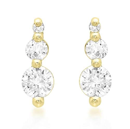 Carissima Gold Pendientes de mujer con oro amarillo de 9 quilates (375/1000), circonita