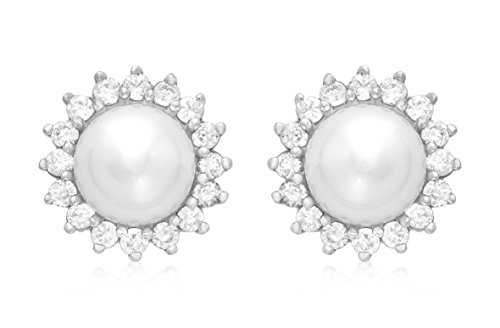 Carissima Gold Pendientes de mujer con oro blanco de 9 K (375/1000), circonita