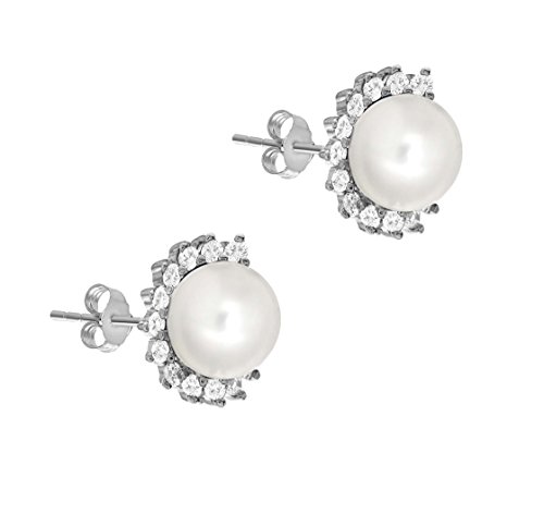 Carissima Gold Pendientes de mujer con oro blanco de 9 K (375/1000), circonita