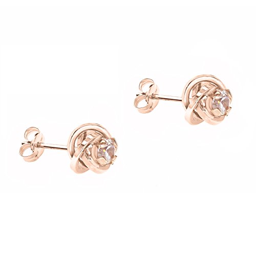 Carissima Gold Pendientes de mujer con oro rosa de 9 K (375), circonita blanco