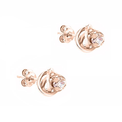 Carissima Gold Pendientes de mujer con oro rosa de 9 K (375), circonita blanco