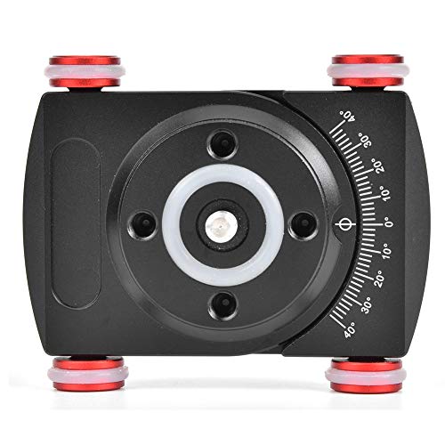 Carro de fotografía, aleación de Aluminio Rojo Baricentro bajo Fotografía Deslizador de Cuatro Ruedas Ajustable Carro rodante Equipo de Soporte de Disparo