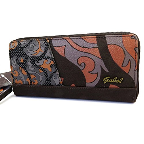 Cartera cremallera 'Gabol'topo (20x10x3 cm).