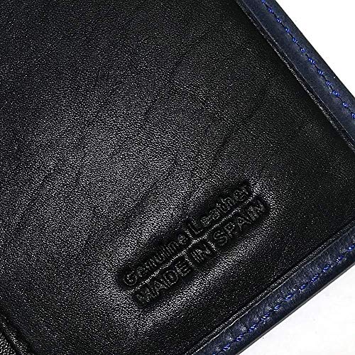 Cartera Hombre, Hecho a Mano en España, Marca Casanova, Hecha en Piel de Vacuno, Ref. 15495 Azul