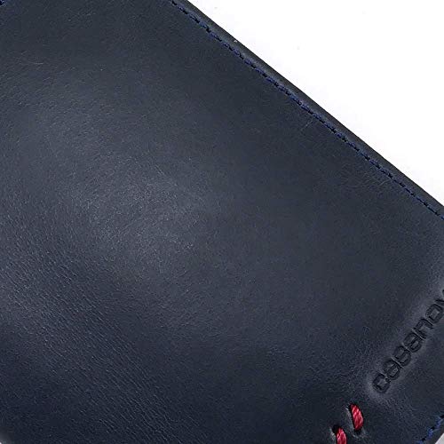 Cartera Hombre, Hecho a Mano en España, Marca Casanova, Hecha en Piel de Vacuno, Ref. 15495 Azul