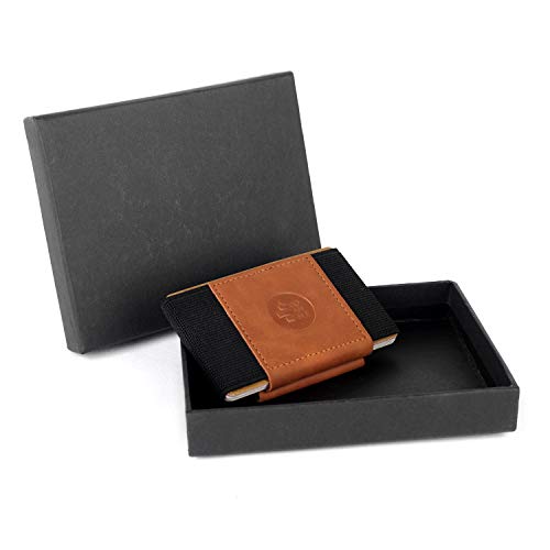 Cartera Tarjetero Minimalista para Hombre y Mujer. Billetera pequeña Deportiva, compacta y Casual con Capacidad para Tarjetas de crédito, Monedas y una pequeña Llave. GOANSEE Sport.