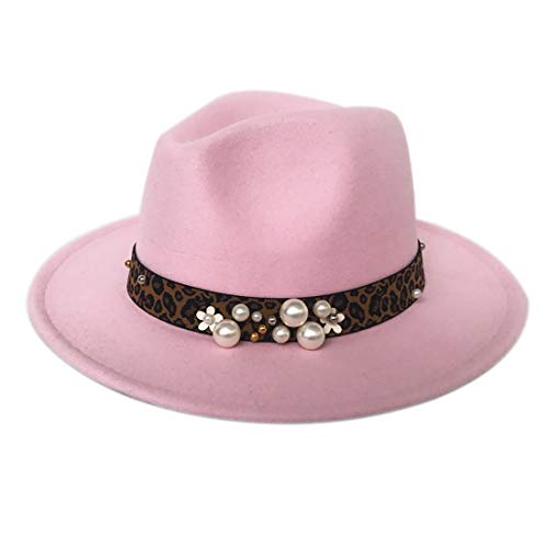 Casa perfetta Bombín Fedora Sra Sombrero de Derby Interior del Sombrero Walter White Hata británica Accesorios Estilo Tamaño: 57-58 Cm (Color : Pink)