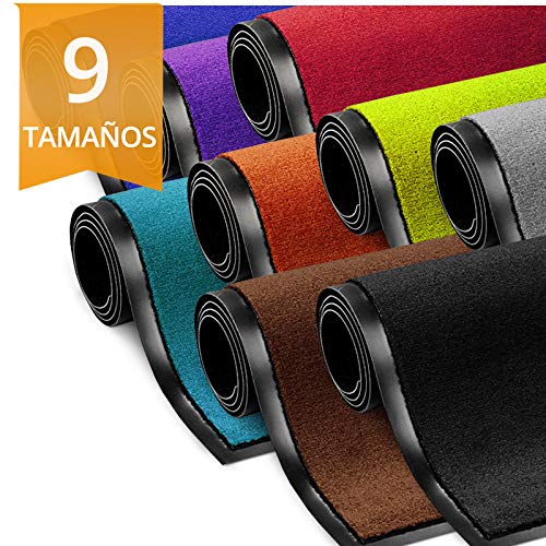 casa pura Alfombras Entrada casa - Alfombras de Vinilo | Felpudo Mono | Tapete Exterior o Interior | Lavable | Diversos Colores (Rojo, 60x90 cm)