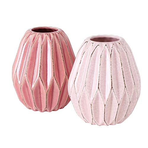 CasaJame 2 - Estructura decorativa de gres (13 x 12 cm), color rosa claro