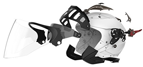 Casco Moto Jet ECE Homologado - YEMA YM-627 Casco Moto Abierto Custom Scooter para Mujer Hombre Adultos con Doble Visera-Blanco-XL