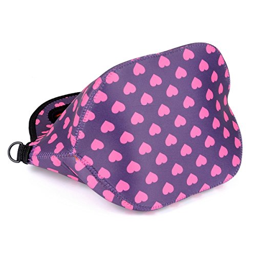 Case Wonder Bolsa Porta Alimentos - Neopreno Bolsa Almuerzo / Bolsa Comida/ Bolsa Térmica Porta Alimentos / Fiambreras Comida Trabajo con Correa de Hombro para Infantil Escolares Trabajo(Rosa roja)