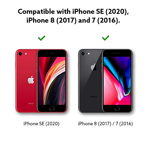 Caseology Skyfall, Funda iPhone SE 2020 / Phone 8 / iPhone 7 Transparente, Bumper Rojo, Carcasa Diseñada iPhone SE 2020/8/7 (Red)
