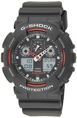 Casio G-SHOCK Reloj Analógico-Digital, 20 BAR, Negro, para Hombre, GA-100-1A4ER