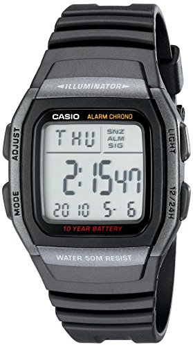 Casio W96H-1BV Reloj Deportivo clásico Digital Negro para Hombre
