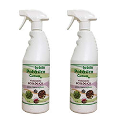 Castalia - Jabón Potásico Ecológico en Spray - Pack de 1,5 l Total - Fertilizante e Insecticida de Alta Eficacia contra Mosca Blanca, Araña Roja, Cochinilla y Pulgón - No tóxico y Biodegradable