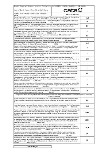 Cata Professional 750 L - Extractor centrífugo de cocina, 185 W, color blanco y gris