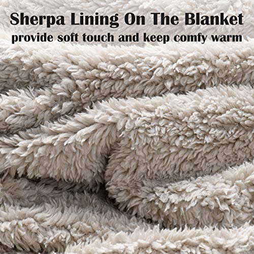 Catalonia - Manta impermeable para muebles, reversible, forro polar de felpa cálida, para canotaje, camping, sofá, cama, sofá o cama, extra grande, poliéster Poliéster. polar, Gris/Tuape, 203 x 229cm