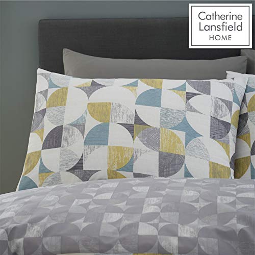 Catherine Lansfield Retro Circles Juego de edredón, algodón poliéster, King Duvet Set