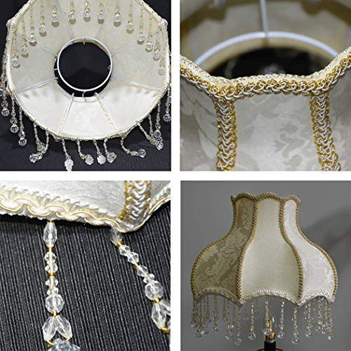 CattleBie 30cm retro del paño de lino Tela palacio colgante Pantallas de iluminación especial for E27, Ronda, 100% pura pantalla de lámpara colgante de la mano de lámparas de mesa, lámpara de pie, lám