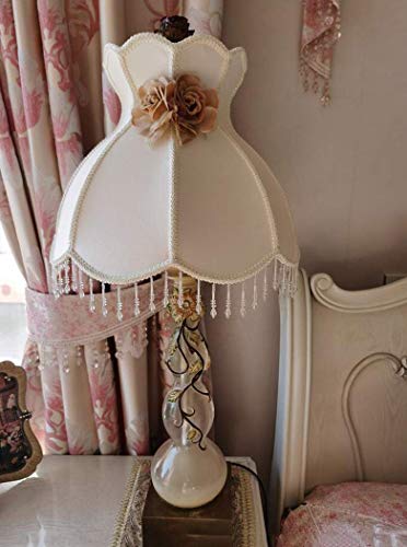 CattleBie 30cm retro del paño de lino Tela palacio colgante Pantallas de iluminación especial for E27, Ronda, 100% pura pantalla de lámpara colgante de la mano de lámparas de mesa, lámpara de pie, lám