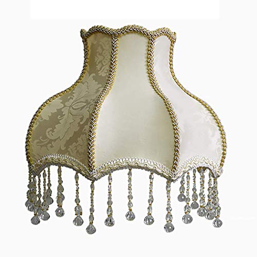 CattleBie 30cm retro del paño de lino Tela palacio colgante Pantallas de iluminación especial for E27, Ronda, 100% pura pantalla de lámpara colgante de la mano de lámparas de mesa, lámpara de pie, lám