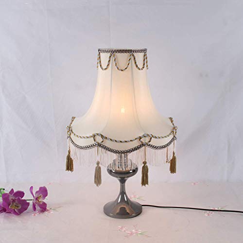 CattleBie 45cm retro del paño de lino Tela palacio colgante Pantalla Ronda, 100% pura pantalla de lámpara colgante de la mano de lámparas de mesa, lámparas de pie, lámparas de pared, especial for E27,