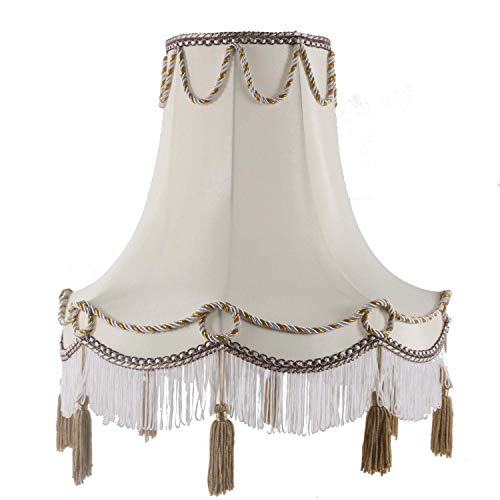 CattleBie 45cm retro del paño de lino Tela palacio colgante Pantalla Ronda, 100% pura pantalla de lámpara colgante de la mano de lámparas de mesa, lámparas de pie, lámparas de pared, especial for E27,