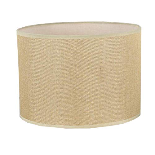 CattleBie Tambor de luz de Sombra, Clamp Pantalla, Lino Pantalla, Especial for E27, Beige, marrón, Crema, lámpara de Techo Negro Ronda Pantalla.(22-42CM) de Peso Pesado