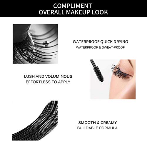 CawBing Mascara Eyeliner Set Mor impermeable rápido Drng maquillaje pestañas