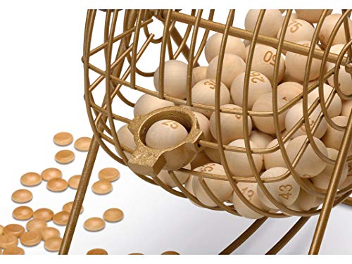 Cayro - Bingo de Luxe - Juego Tradicional - Juego de Madera y Metal - Juego para niños y Adultos - Juego de Mesa (635)