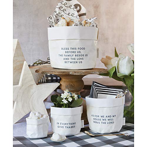 CB Gift - Cesta de Papel Lavable, diseño Cristiano, Color Blanco