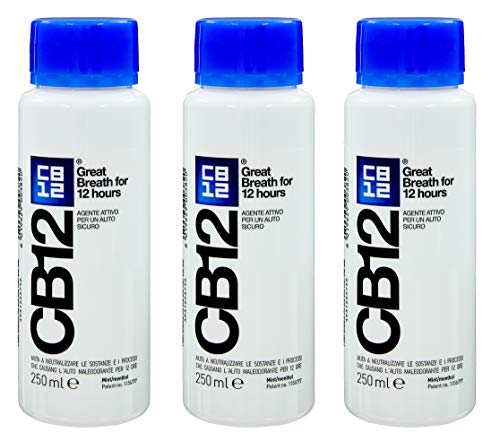CB12 250ML 3 PACK Mint / Menthol Mouthwash...