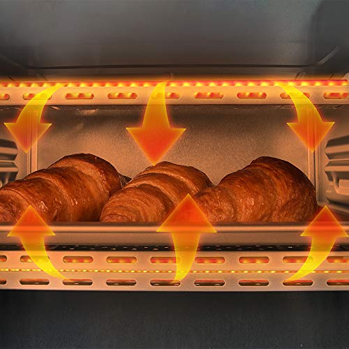 Cecotec Bake&Toast 450 - Horno Conveccion Sobremesa, Capacidad de 10 litros, 1000 W, Temperatura hasta 230ºC y Tiempo hasta 60 Minutos, Perfecto para Panini y Bollería, 10 litros de capacidad