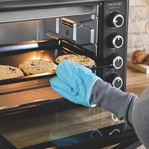 Cecotec Bake&Toast 750 Gyro - Horno Conveccion Sobremesa, 2000 W, 12 Modos, Temperatura hasta 230ºC y Tiempo hasta 60 Minutos, Incluye Accesorio Rustidor con pinzas, Capacidad 46L 37x57x39cm