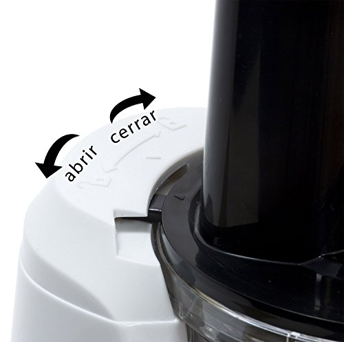 Cecotec Cecojuicer Compact Licuadora de Prensado en Frío, 45 rpm, 3 posiciones, Tambor de Tritan, BPA Free, Tapón antigoteo, 2 Salidas para el Zumo, Sistema de seguridad, 120 W