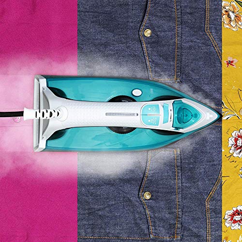 Cecotec Force Titanium 450 - Plancha de Vapor, Golpe de Vapor 180 g/min, Suela TitaniumSlide, Vapor Continuo 45 g/min, Antical, Antigoteo, Autolimpieza, Depósito de 400 ml, 2600 W