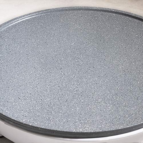 Cecotec Fun Crepestone - Crepera, 1000 W, Revestimiento Antiadherente RockStone, Termostato Regulable, 30,5 cm de Diámetro, Rodillo Esparcidor y Espátula Incluidos