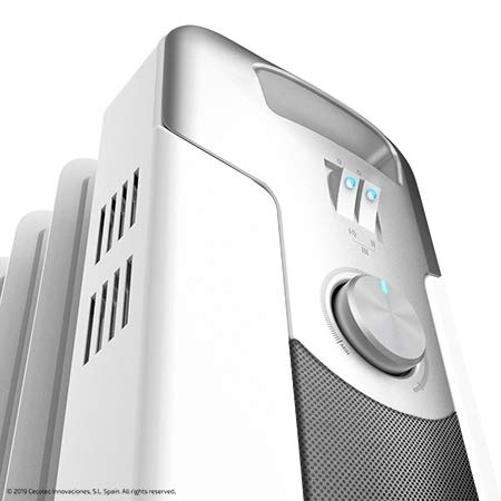 Cecotec Radiador de Aceite Ready Warm 5700 Space. 11 Módulos, Bajo Consumo, Termostato Regulable, 3 Niveles de Potencia, Sistema Antivuelco, Fácil Transporte, 2500 W