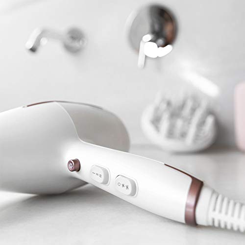 Cecotec Secador de pelo Iónico Bamba IoniCare 5300 Maxi Aura, 220W de potencia, con ion real y gran caudal de aire, Función aire frío, 2 velocidades y 3 temperaturas (2,8 Blanco)