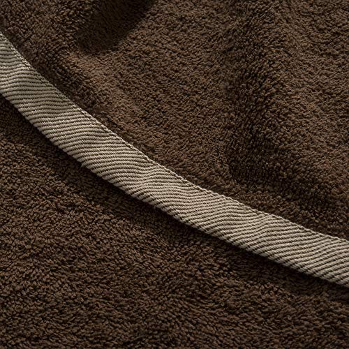 CelinaTex New-Well Toalla de Sauna 80 x 200 cm Tejido de Rizo Algodón marrón Oscuro