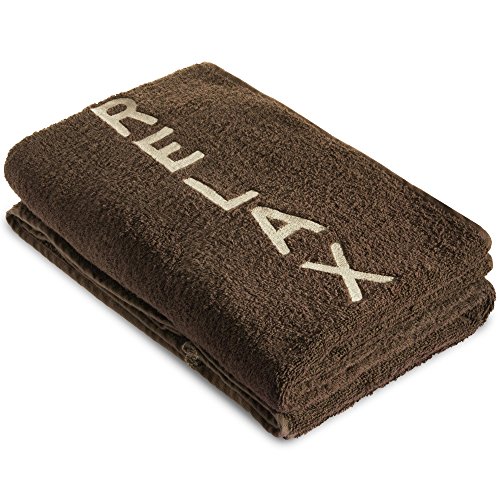 CelinaTex New-Well Toalla de Sauna 80 x 200 cm Tejido de Rizo Algodón marrón Oscuro