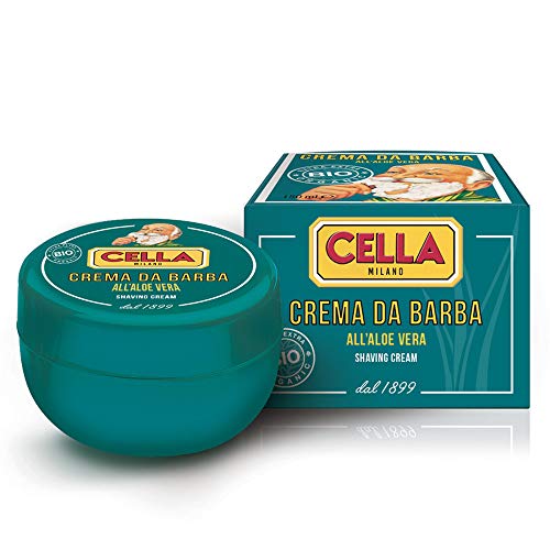 Cella Milano Jabón de Afeitar Orgánico BIO Alloe Vera Cella Milano 150ml 200 g