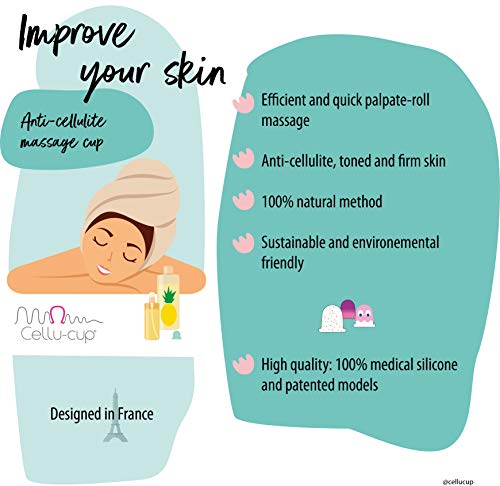 Cellu-Cup Mini – Ventosa de masaje anticelulítico – pieles sensibles – Cuidado adelgazante para el cuerpo – piernas, muslos, glúteos, vientre, brazos, pequeñas zonas – Palper rodar