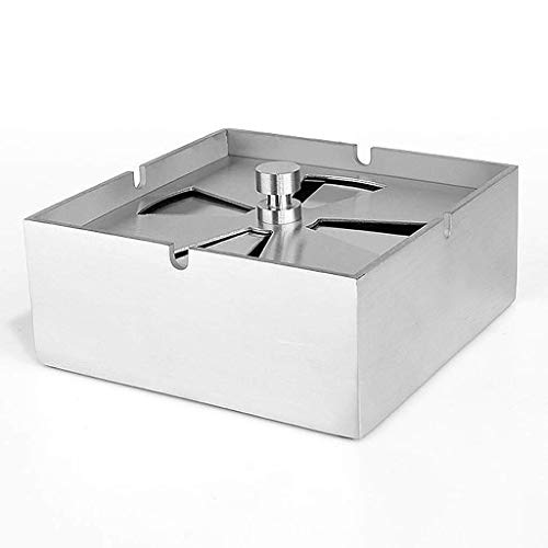 Cenicero De Puros, Cenicero de acero inoxidable Cenicero Inicio Melón caja de almacenamiento Peel, Decoración de junta rotativa a prueba de viento Estudio Bar creativo, moda WXIFEID regalo (Color: Pla